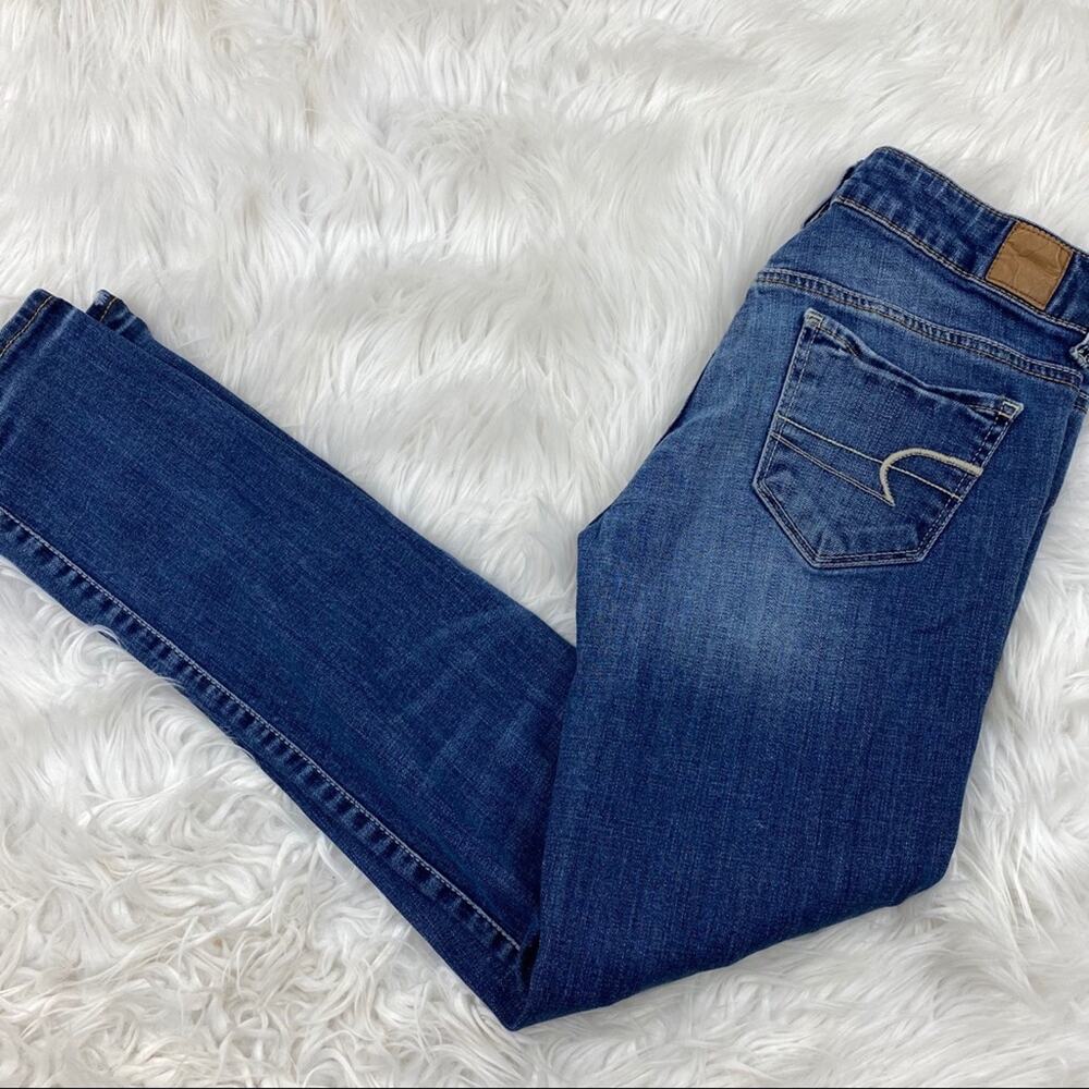 American Eagle Skinny Jeans Blue‎ Size 4 Short